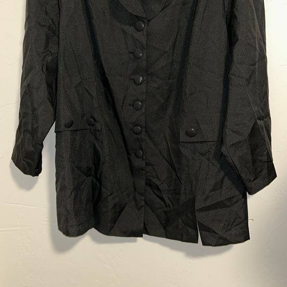 Roaman’s Black Button Down Dress Jacket Size 32W - Picture 4 of 7